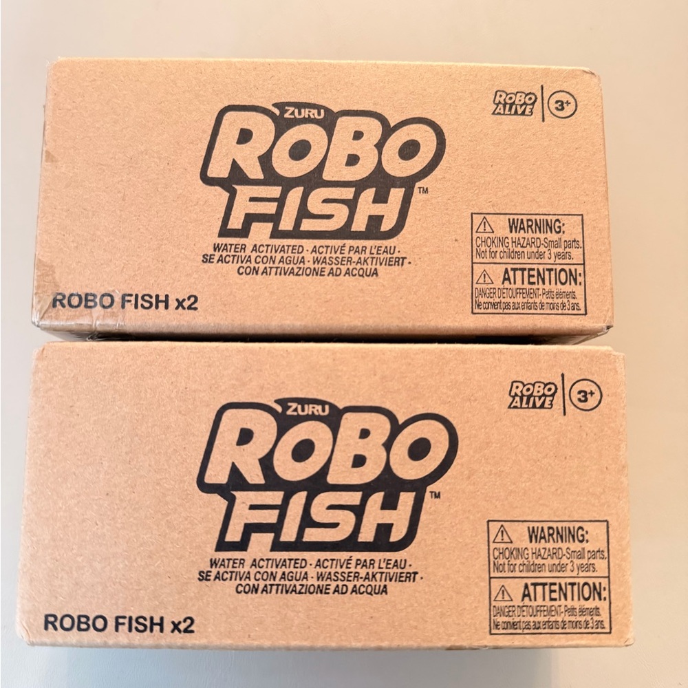 🧡| ZURU Robo Fish Kids Toy - Brown Box Packaging (Set of 2)
